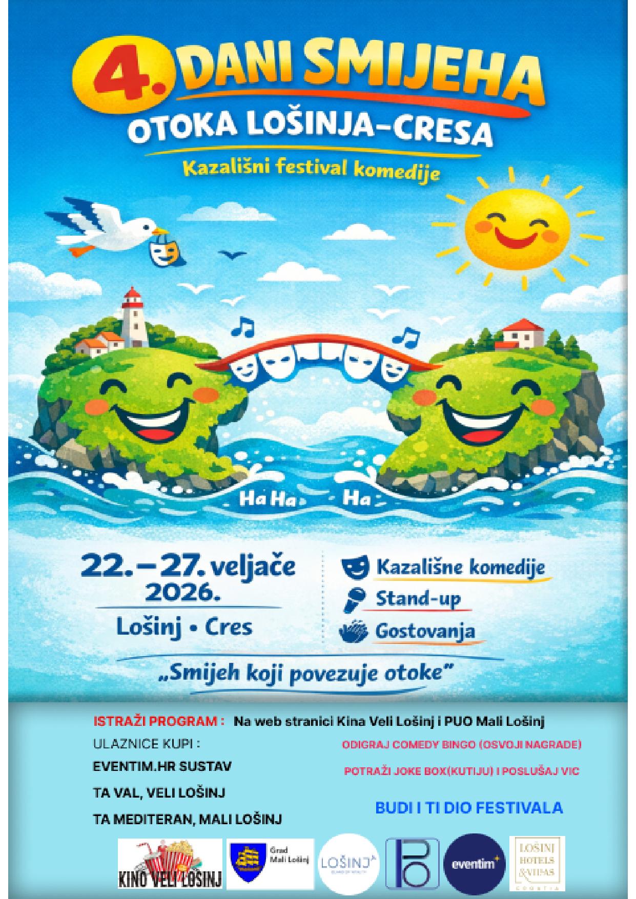 DANI SMIJEHA 22. – 27.  veljače LOŠINJ CRES