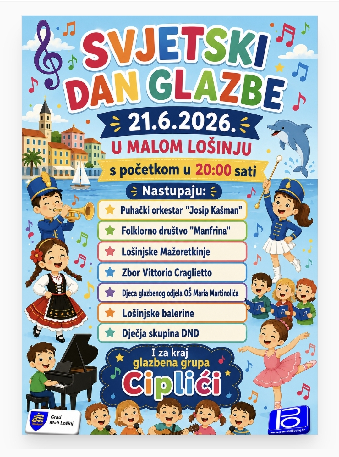 SVJETSKI DAN GLAZBE 21.6. U 20 SATI