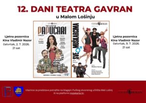 Pročitajte više o članku 12. Dani Teatra Gavran u Malom Lošinju  2.7. i 9.7. u 21 sat