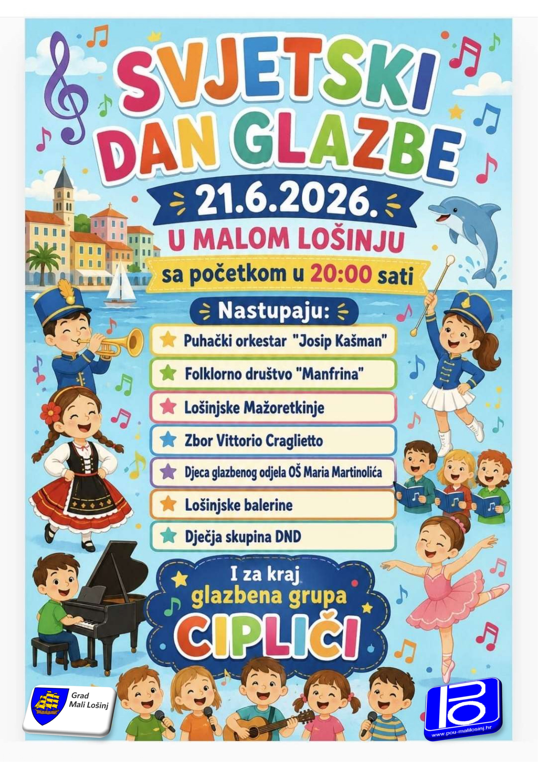SVJETSKI DAN GLAZBE 21.6. U 20 SATI