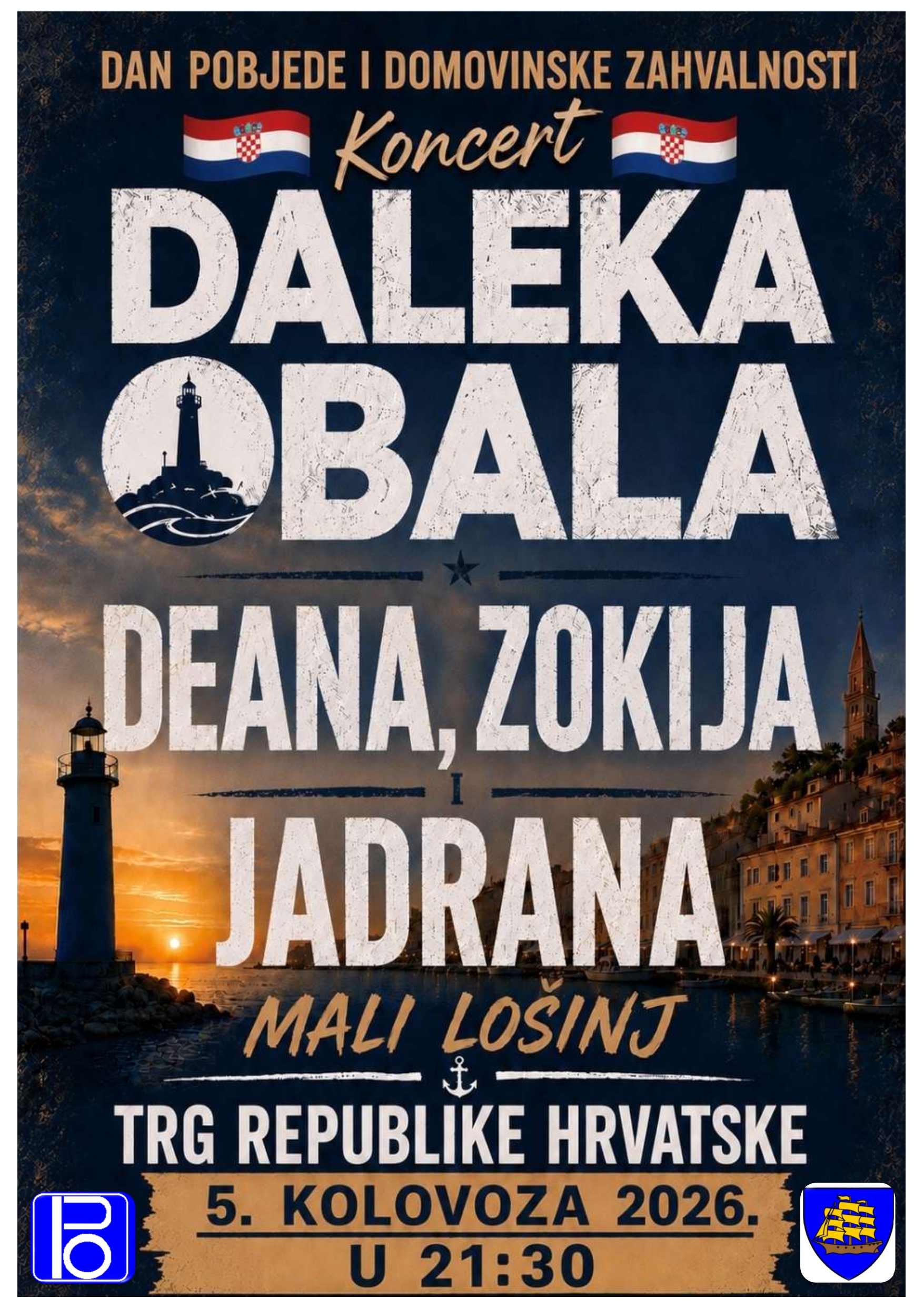 DALEKA OBALA DEANA ,ZOKIJA I JADRANA 5.8. TRG REPUBLIKE HRVATSKE