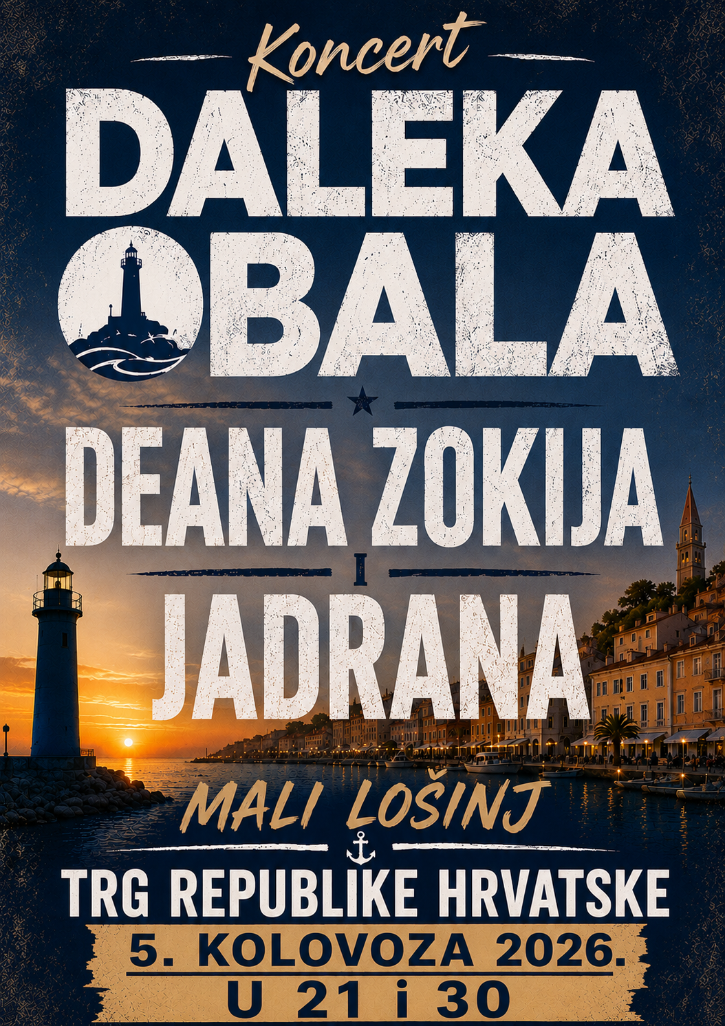 DALEKA OBALA DEANA ,ZOKIJA I JADRANA 5.8. TRG REPUBLIKE HRVATSKE