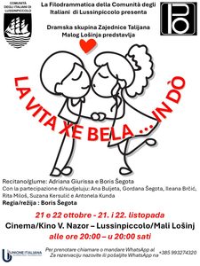Pročitajte više o članku LA VITA XE BELA …  21.10. I 22. 10. U 20 SATI