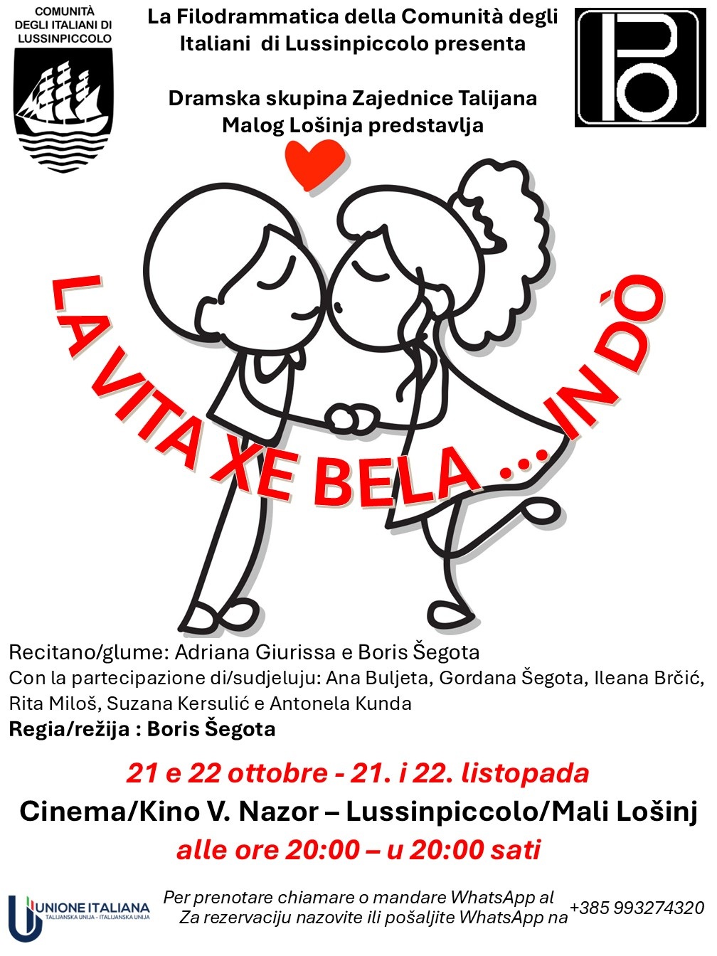 LA VITA XE BELA …  21.10. I 22. 10. U 20 SATI